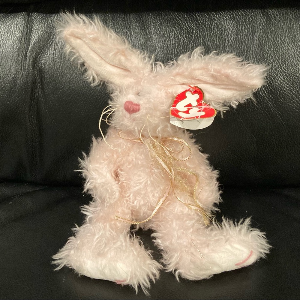 Vintage TY Beanie Blush the Pink Bunny from the Attic Treasures Collection 1993